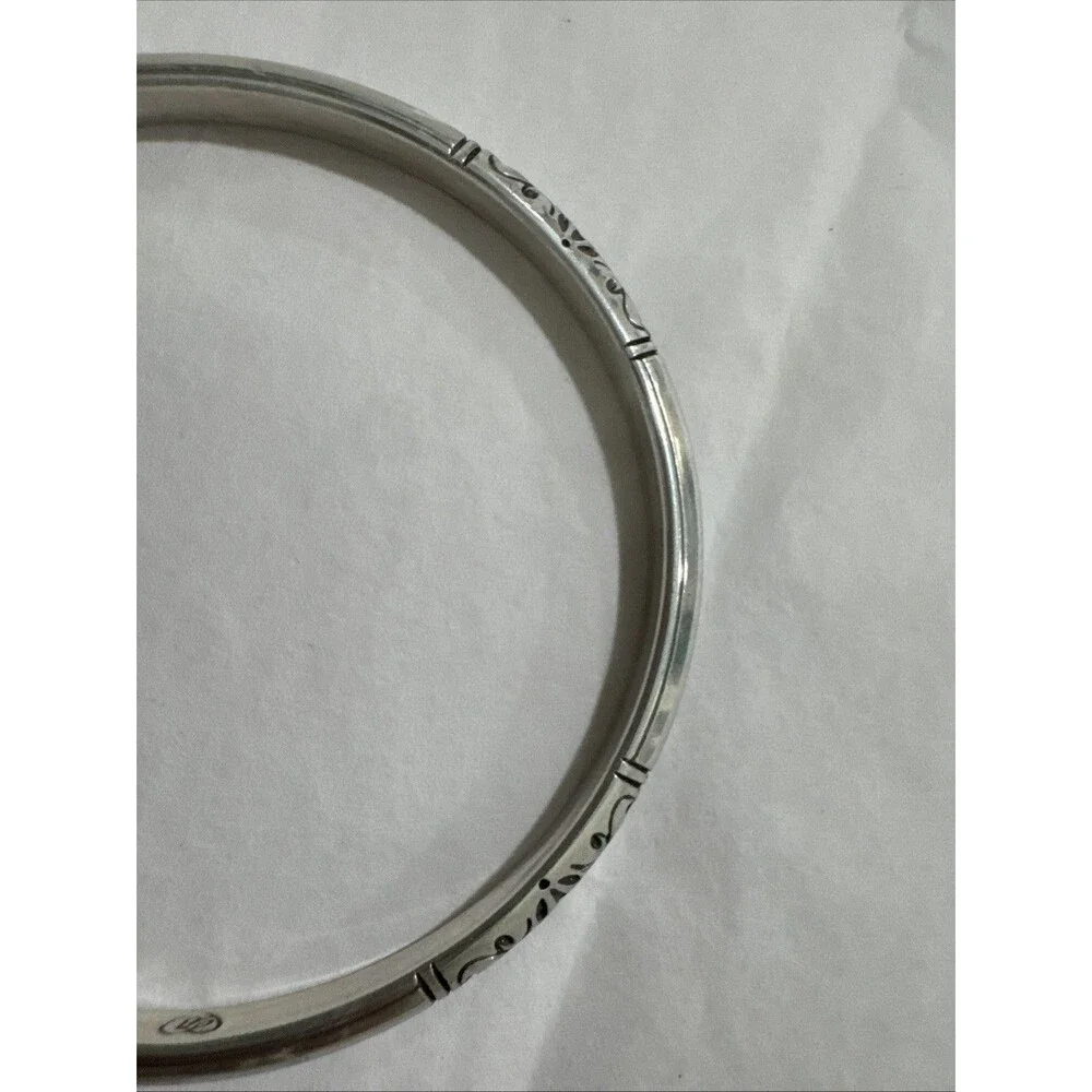BRIGHTON -  Embossed Design 5mm Bangle Bracelet - 2.5
